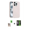 MARSİLYAN™- iPhone 16 Pro Max Kılıf Yankı Form Serisi - Şeffaf 360 Full Body Arka Koruyucu + Raze Metal Kamera Lens - NLGY