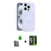 MARSİLYAN™- iPhone 16 Pro Max Kılıf Yankı Form Serisi - Şeffaf 360 Full Body Arka Koruyucu + Raze Metal Kamera Lens - SH