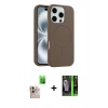 MARSİLYAN™- iPhone 16 Pro Max Kılıf Yankı Form Serisi - Şeffaf 360 Full Body Arka Koruyucu + Raze Metal Kamera Lens - NLGY