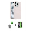 MARSİLYAN™- iPhone 16 Pro Max Kılıf Yankı Form Serisi - Şeffaf 360 Full Body Arka Koruyucu + Raze Metal Kamera Lens - SH
