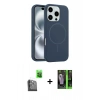 MARSİLYAN™- iPhone 16 Pro Max Kılıf Yankı Form Serisi - Şeffaf 360 Full Body Arka Koruyucu + Raze Metal Kamera Lens - SH