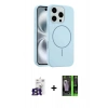 MARSİLYAN™- iPhone 16 Pro Max Kılıf Yankı Form Serisi - Şeffaf 360 Full Body Arka Koruyucu + Bilvis Titan Kamera Lens - TMGI