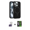 MARSİLYAN™- iPhone 16 Pro Max Kılıf Yankı Form Serisi - Şeffaf 360 Full Body Arka Koruyucu + Bilvis Titan Kamera Lens - TMGI