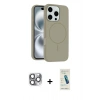 MARSİLYAN™- iPhone 16 Pro Max Kılıf Yankı Form Serisi - Şeffaf Pasifik Cam Ekran Koruyucu + Pers Alüminyum Kamera Lens - GI