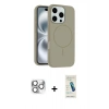 MARSİLYAN™- iPhone 16 Pro Max Kılıf Yankı Form Serisi - Şeffaf Pasifik Cam Ekran Koruyucu + Pers Alüminyum Kamera Lens - GS