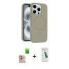MARSİLYAN™- iPhone 16 Pro Max Kılıf Yankı Form Serisi - Şeffaf Pasifik Cam Ekran Koruyucu + Raze Metal Kamera Lens - NLGY