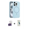 MARSİLYAN™- iPhone 16 Pro Max Kılıf Yankı Form Serisi - Şeffaf Pasifik Cam Ekran Koruyucu + Bilvis Titan Kamera Lens - SH