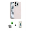 MARSİLYAN™- iPhone 16 Pro Max Kılıf Yankı Form Serisi - Şeffaf Pasifik Cam Ekran Koruyucu + Siyah Raze Metal Kamera Lens