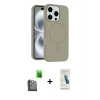 MARSİLYAN™- iPhone 16 Pro Max Kılıf Yankı Form Serisi - Şeffaf Pasifik Cam Ekran Koruyucu + Siyah Raze Metal Kamera Lens