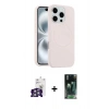 MARSİLYAN™- iPhone 16 Pro Max Kılıf Yankı Form Serisi - Siyah 360 Mat Full Body Arka Koruyucu + Bilvis Titan Kamera Lens - GS