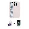 MARSİLYAN™- iPhone 16 Pro Max Kılıf Yankı Form Serisi - Siyah 360 Mat Full Body Arka Koruyucu + Bilvis Titan Kamera Lens - SH