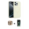 MARSİLYAN™- iPhone 16 Pro Max Kılıf Yankı Form Serisi - Siyah 360 Mat Full Body Arka Koruyucu + Pers Alüminyum Kamera Lens - CLTM
