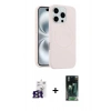 MARSİLYAN™- iPhone 16 Pro Max Kılıf Yankı Form Serisi - Siyah 360 Mat Full Body Arka Koruyucu + Titanyum Gri Bilvis Titan Kamera Lens