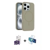 MARSİLYAN™- iPhone 16 Pro Max Kılıf Yankı Form Serisi - Siyah 3D Antistatik Cam Ekran Koruyucu + Bilvis Titan Kamera Lens - SH