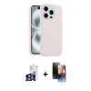 MARSİLYAN™- iPhone 16 Pro Max Kılıf Yankı Form Serisi - Siyah 3D Antistatik Mat Seramik Nano Ekran Koruyucu + Bilvis Titan Kamera Lens - GS