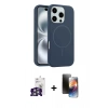 MARSİLYAN™- iPhone 16 Pro Max Kılıf Yankı Form Serisi - Siyah 3D Antistatik Mat Seramik Nano Ekran Koruyucu + Bilvis Titan Kamera Lens - GS
