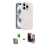 MARSİLYAN™- iPhone 16 Pro Max Kılıf Yankı Form Serisi - Siyah 3D Antistatik Mat Seramik Nano Ekran Koruyucu + Raze Metal Kamera Lens - CLTM