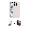 MARSİLYAN™- iPhone 16 Pro Max Kılıf Yankı Form Serisi - Siyah 3D Antistatik Mat Seramik Nano Ekran Koruyucu + Bilvis Titan Kamera Lens - TMGI