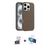 MARSİLYAN™- iPhone 16 Pro Max Kılıf Yankı Form Serisi - Siyah 3D Antistatik Seramik Nano Ekran Koruyucu + Bilvis Titan Kamera Lens - TMGI