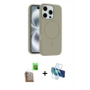 MARSİLYAN™- iPhone 16 Pro Max Kılıf Yankı Form Serisi - Siyah 3D Antistatik Seramik Nano Ekran Koruyucu + Raze Metal Kamera Lens - CLTM