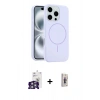 MARSİLYAN™- iPhone 16 Pro Max Kılıf Yankı Form Serisi - Siyah Bilvis 3D Cam Ekran Koruyucu + Bilvis Titan Kamera Lens - GS