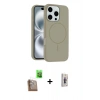 MARSİLYAN™- iPhone 16 Pro Max Kılıf Yankı Form Serisi - Siyah Bilvis 3D Cam Ekran Koruyucu + Raze Metal Kamera Lens - CLTM