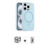 MARSİLYAN™- iPhone 16 Pro Max Kılıf Yankı Form Serisi - Siyah Bilvis 3D Cam Ekran Koruyucu + Pers Alüminyum Kamera Lens - GI
