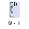 MARSİLYAN™- iPhone 16 Pro Max Kılıf Yankı Form Serisi - Siyah Bilvis 3D Cam Ekran Koruyucu + Pers Alüminyum Kamera Lens - GI
