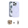 MARSİLYAN™- iPhone 16 Pro Max Kılıf Yankı Form Serisi - Siyah Bilvis 3D Cam Ekran Koruyucu + Pers Alüminyum Kamera Lens - CLTM