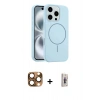 MARSİLYAN™- iPhone 16 Pro Max Kılıf Yankı Form Serisi - Siyah Bilvis 3D Cam Ekran Koruyucu + Pers Alüminyum Kamera Lens - CLTM