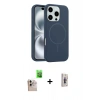 MARSİLYAN™- iPhone 16 Pro Max Kılıf Yankı Form Serisi - Siyah Bilvis 3D Cam Ekran Koruyucu + Raze Metal Kamera Lens - NLGY