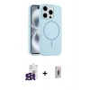 MARSİLYAN™- iPhone 16 Pro Max Kılıf Yankı Form Serisi - Siyah Bilvis 3D Cam Ekran Koruyucu + Siyah Bilvis Titan Kamera Lens