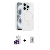 MARSİLYAN™- iPhone 16 Pro Max Kılıf Yankı Form Serisi - Siyah Bilvis 3D Cam Ekran Koruyucu + Siyah Bilvis Titan Kamera Lens