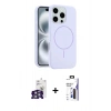 MARSİLYAN™- iPhone 16 Pro Max Kılıf Yankı Form Serisi - Siyah Bilvis 3X AR Hayalet Cam Ekran Koruyucu + Bilvis Titan Kamera Lens - GS