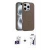 MARSİLYAN™- iPhone 16 Pro Max Kılıf Yankı Form Serisi - Siyah Bilvis 3X AR Hayalet Cam Ekran Koruyucu + Bilvis Titan Kamera Lens - TMGI