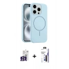 MARSİLYAN™- iPhone 16 Pro Max Kılıf Yankı Form Serisi - Siyah Bilvis 3X AR Hayalet Cam Ekran Koruyucu + Bilvis Titan Kamera Lens - TMGI