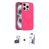 MARSİLYAN™- iPhone 16 Pro Max Kılıf Yankı Form Serisi - Siyah Bilvis 3X AR Hayalet Cam Ekran Koruyucu + Bilvis Titan Kamera Lens - TMGI