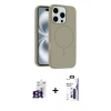 MARSİLYAN™- iPhone 16 Pro Max Kılıf Yankı Form Serisi - Siyah Bilvis 3X AR Hayalet Cam Ekran Koruyucu + Bilvis Titan Kamera Lens - TMGI