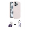 MARSİLYAN™- iPhone 16 Pro Max Kılıf Yankı Form Serisi - Siyah Bilvis 3X AR Hayalet Cam Ekran Koruyucu + Bilvis Titan Kamera Lens - SH