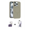 MARSİLYAN™- iPhone 16 Pro Max Kılıf Yankı Form Serisi - Siyah Bilvis 3X AR Hayalet Cam Ekran Koruyucu + Bilvis Titan Kamera Lens - GS