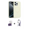 MARSİLYAN™- iPhone 16 Pro Max Kılıf Yankı Form Serisi - Siyah Bilvis 3X AR Hayalet Cam Ekran Koruyucu + Bilvis Titan Kamera Lens - SH
