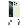 MARSİLYAN™- iPhone 16 Pro Max Kılıf Yankı Form Serisi - Siyah Bilvis 3X AR Hayalet Cam Ekran Koruyucu + Raze Metal Kamera Lens - SH