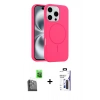 MARSİLYAN™- iPhone 16 Pro Max Kılıf Yankı Form Serisi - Siyah Bilvis 3X AR Hayalet Cam Ekran Koruyucu + Raze Metal Kamera Lens - SH