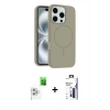 MARSİLYAN™- iPhone 16 Pro Max Kılıf Yankı Form Serisi - Siyah Bilvis 3X AR Hayalet Cam Ekran Koruyucu + Raze Metal Kamera Lens - BZ