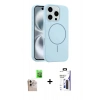 MARSİLYAN™- iPhone 16 Pro Max Kılıf Yankı Form Serisi - Siyah Bilvis 3X AR Hayalet Cam Ekran Koruyucu + Raze Metal Kamera Lens - NLGY