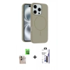 MARSİLYAN™- iPhone 16 Pro Max Kılıf Yankı Form Serisi - Siyah Bilvis 3X AR Hayalet Cam Ekran Koruyucu + Raze Metal Kamera Lens - NLGY