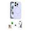 MARSİLYAN™- iPhone 16 Pro Max Kılıf Yankı Form Serisi - Siyah Bilvis 3X AR Hayalet Cam Ekran Koruyucu + Raze Metal Kamera Lens - NLGY