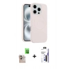 MARSİLYAN™- iPhone 16 Pro Max Kılıf Yankı Form Serisi - Siyah Bilvis 3X AR Hayalet Cam Ekran Koruyucu + Raze Metal Kamera Lens - NLGY