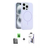 MARSİLYAN™- iPhone 16 Pro Max Kılıf Yankı Form Serisi - Siyah Bilvis 3X AR Hayalet Cam Ekran Koruyucu + Raze Metal Kamera Lens - SH