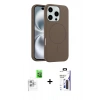 MARSİLYAN™- iPhone 16 Pro Max Kılıf Yankı Form Serisi - Siyah Bilvis 3X AR Hayalet Cam Ekran Koruyucu + Raze Metal Kamera Lens - BZ